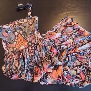 Blackmilk Limited Tibetan Deities Tie the Knott Midi Dress, XS